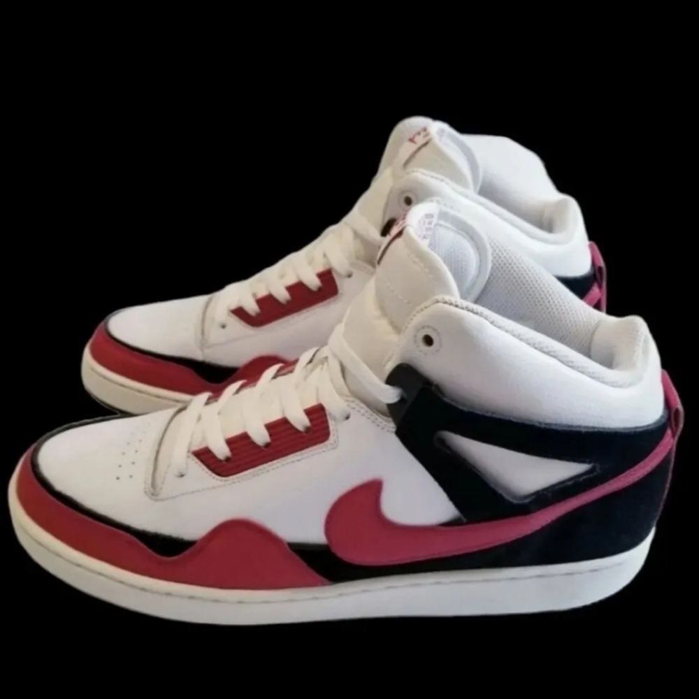 Nike Mens Alphaballer Mid 487858-106 White/Red Basketball Shoes/Sneakers Size 12